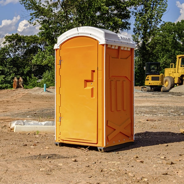 how often are the porta potties cleaned and serviced during a rental period in Grand Portage